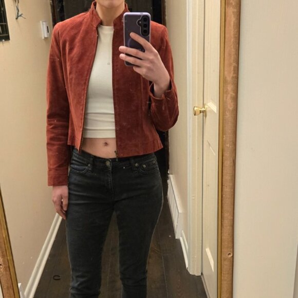 Kate Hill Red Suede Jacket - 2P - Picture 1 of 4